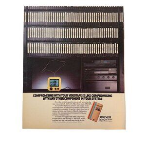 Vintage 1988 Maxell VHS Videocassette Tape Advertisement Print Ad